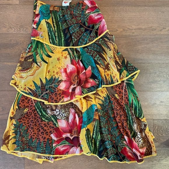 Farm Rio Tropical Dreams Tiered Maxi Skirt - Picture 3 of 3